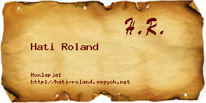 Hati Roland névjegykártya